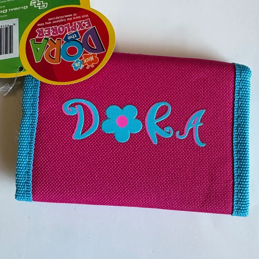 Vintage 2004 Dora the Explorer Pink Quilted Trifold Wallet New With Tags Nick Jr
